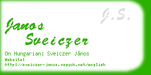 janos sveiczer business card