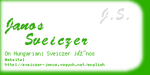 janos sveiczer business card